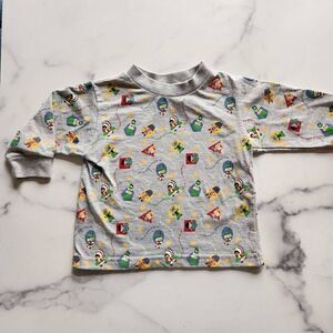 Disney Its a small world 12 month baby boy long sleeve casual shirt grey Disneyl